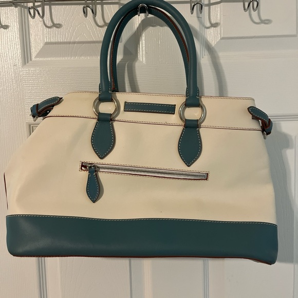 Dooney and Bourke Handbag - teal and beige - Picture 2 of 7